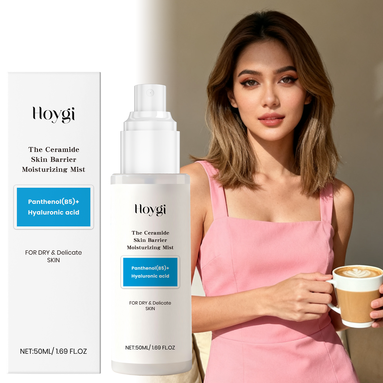 Ceramide Moisturizer - Hyaluronic Acid Facial Spray Hydrating Mist