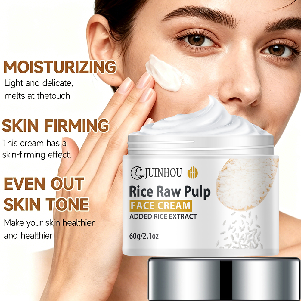 Ceramide Moisturizer - JUINHOU Rice Moisturizing Face Cream Brighten