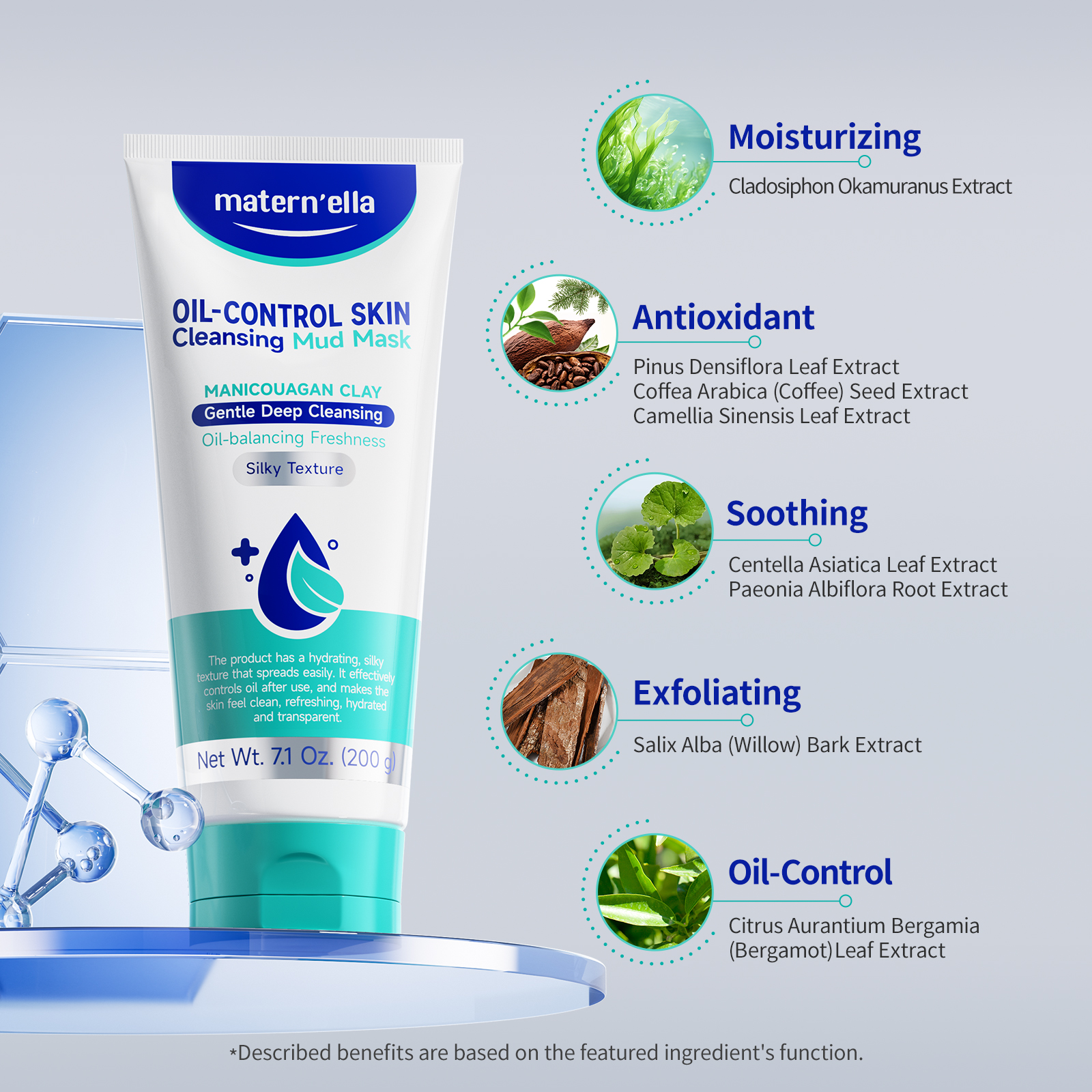 Matern'ella Manicouagan Clay M – обзор и цена Mud Mask Kaolin