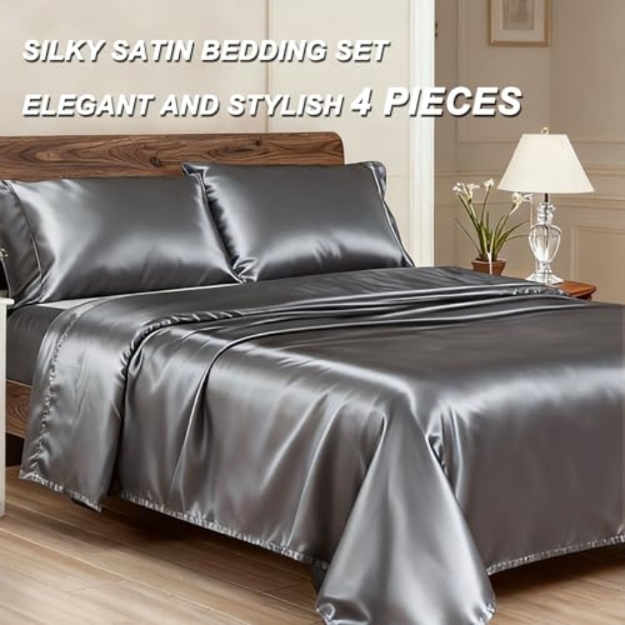 4 Pcs Satin Silky Sheet Set Si – обзор и цена Skincare Skin 1004