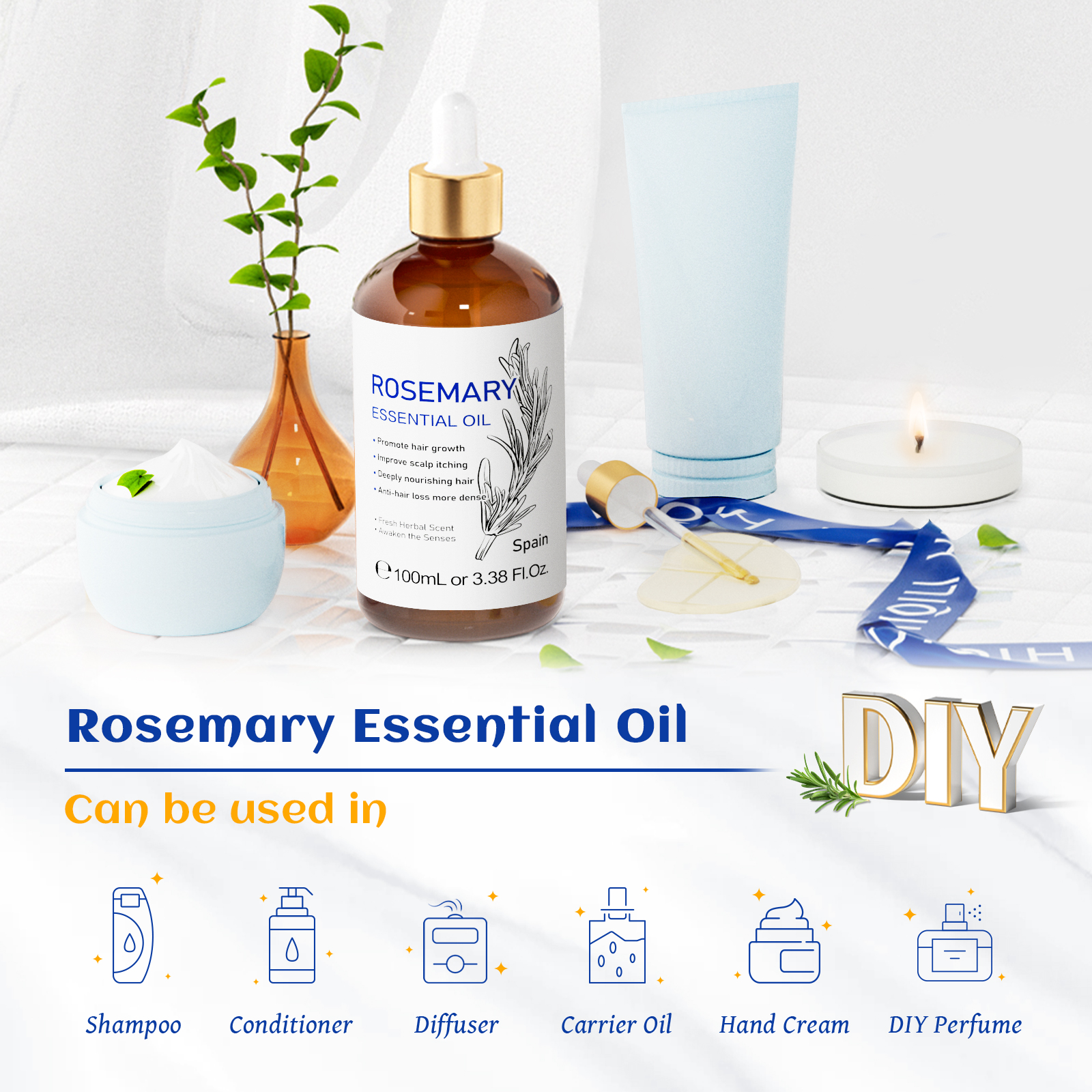 HIQILI 100% Pure Rosemary Esse – обзор и цена Skincare Skin 1004