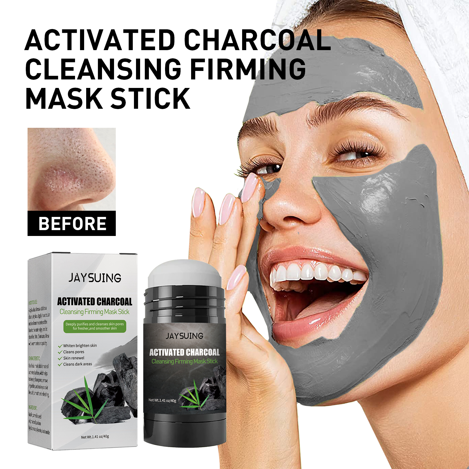 40g Activated carbon facial ma – обзор и цена Mud Mask Kaolin