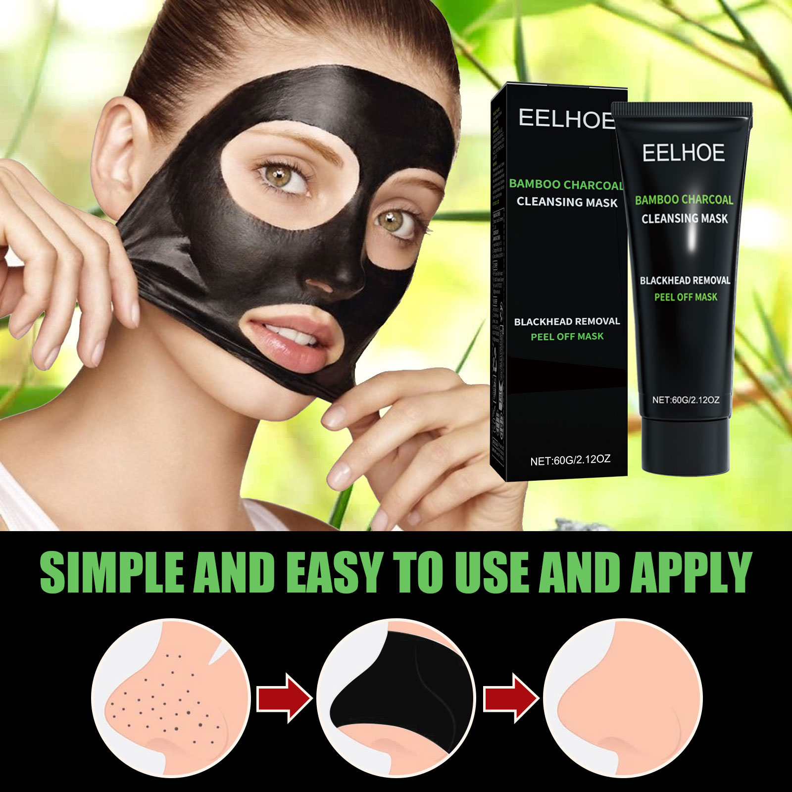 Bamboo Charcoal Tear-off Mask  – обзор и цена Mud Mask Kaolin