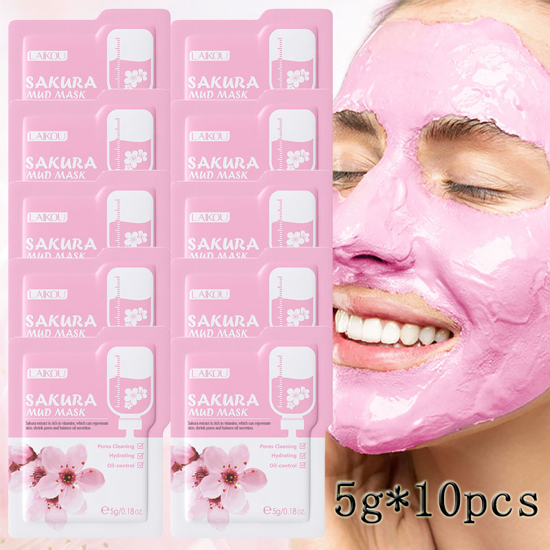 10pcsLAIKOU Sakura Mud Mask Ba – обзор и цена Mud Mask Kaolin
