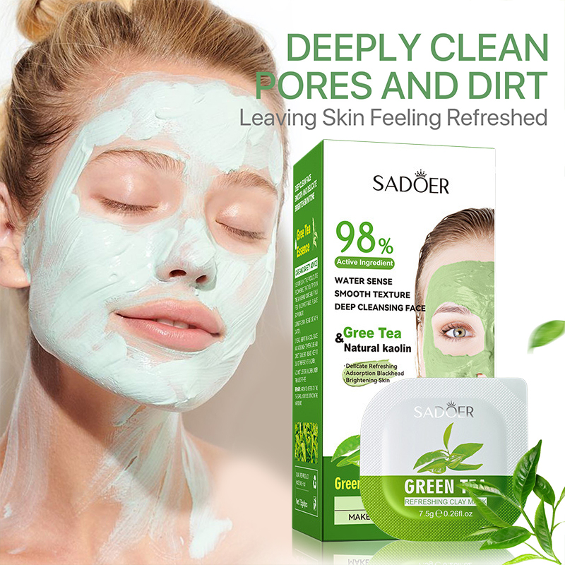 8pcs Green Tea Cleaning Mud Ma – обзор и цена Mud Mask Kaolin
